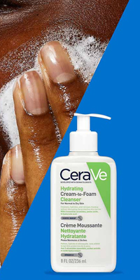 Hydrating cream to foam cleanser